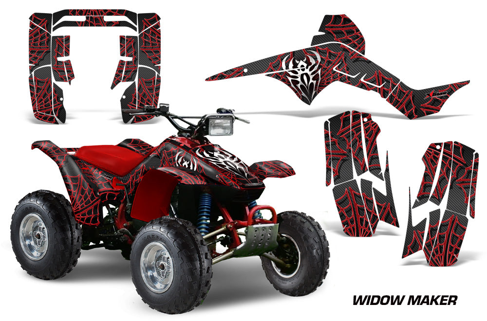 ATV Graphics Kit Quad Decal Sticker For Honda TRX250 Fourtrax 1986-1989 WIDOW RED BLACK-atv motorcycle utv parts accessories gear helmets jackets gloves pantsAll Terrain Depot