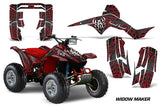 ATV Graphics Kit Quad Decal Sticker For Honda TRX250 Fourtrax 1986-1989 WIDOW RED BLACK