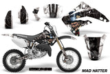 Dirt Bike Graphics Kit MX Decal Wrap For Honda CR85 CR 85 2003-2007 HATTER BLACK WHITE