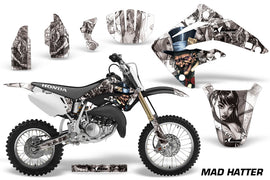 Dirt Bike Graphics Kit MX Decal Wrap For Honda CR85 CR 85 2003-2007 HATTER SILVER WHITE-atv motorcycle utv parts accessories gear helmets jackets gloves pantsAll Terrain Depot