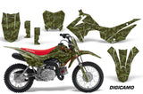 Dirt Bike Decal Graphic Kit Wrap For Honda CRF110 CRF 110 2013-2018 DIGICAMO GREEN