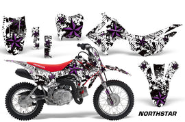 Dirt Bike Decal Graphic Kit Wrap For Honda CRF110 CRF 110 2013-2018 NORTHSTAR PURPLE WHITE-atv motorcycle utv parts accessories gear helmets jackets gloves pantsAll Terrain Depot