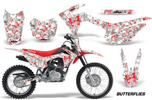 Load image into Gallery viewer, Honda CRF125F Graphics Kit Dirt Bike Wrap MX Stickers Decals 2014-2018 BUTTERFLIES RED WHITE-atv motorcycle utv parts accessories gear helmets jackets gloves pantsAll Terrain Depot