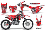 Honda CRF125F Graphics Kit Dirt Bike Wrap MX Stickers Decals 2014-2018 DEADEN RED