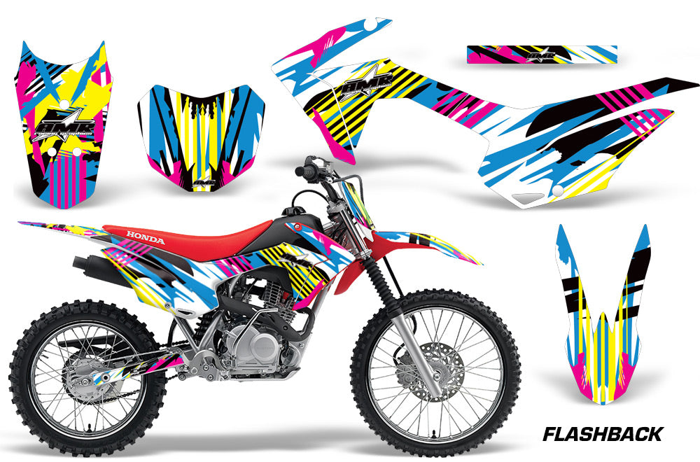 Honda CRF125F Graphics Kit Dirt Bike Wrap MX Stickers Decals 2014-2018 FLASHBACK-atv motorcycle utv parts accessories gear helmets jackets gloves pantsAll Terrain Depot