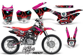 Honda CRF125F Graphics Kit Dirt Bike Wrap MX Stickers Decals 2014-2018 FRENZY RED-atv motorcycle utv parts accessories gear helmets jackets gloves pantsAll Terrain Depot