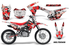 Honda CRF125F Graphics Kit Dirt Bike Wrap MX Stickers Decals 2014-2018 MELTDOWN RED WHITE-atv motorcycle utv parts accessories gear helmets jackets gloves pantsAll Terrain Depot