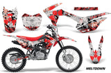 Honda CRF125F Graphics Kit Dirt Bike Wrap MX Stickers Decals 2014-2018 MELTDOWN RED WHITE