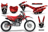 Honda CRF125F Graphics Kit Dirt Bike Wrap MX Stickers Decals 2014-2018 REAPER RED