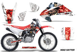 Dirt Bike Graphics Kit Decal Wrap For Honda CRF150 CRF230F 2003-2007 HATTER RED WHITE