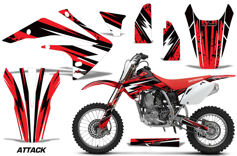 Dirt Bike Graphics Kit Decal Sticker Wrap For Honda CRF150R 2017-2018 ATTACK RED-atv motorcycle utv parts accessories gear helmets jackets gloves pantsAll Terrain Depot