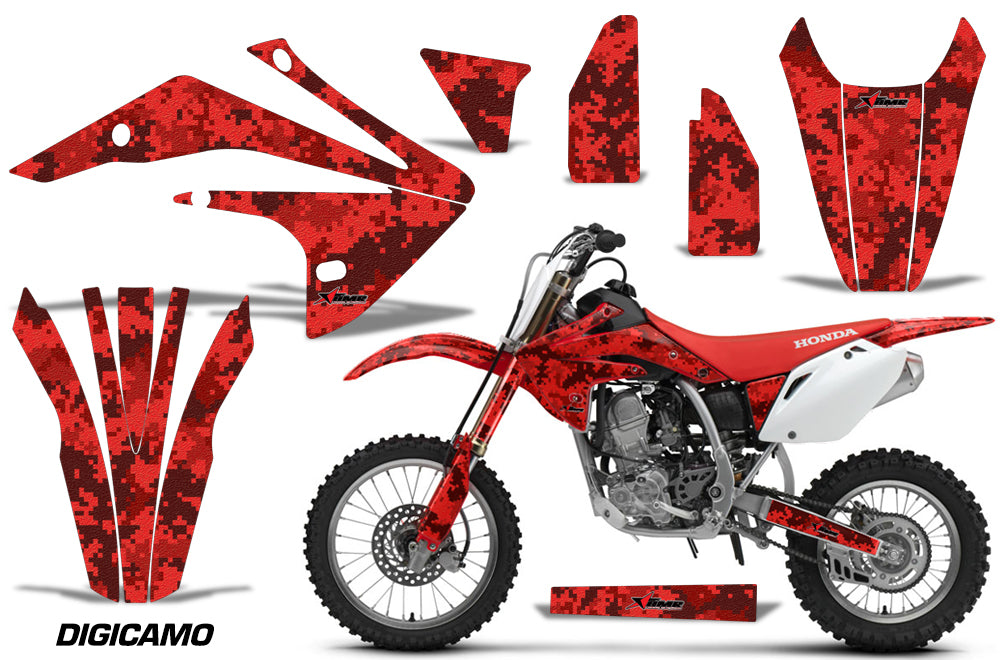 Dirt Bike Graphics Kit Decal Sticker Wrap For Honda CRF150R 2017-2018 DIGICAMO RED-atv motorcycle utv parts accessories gear helmets jackets gloves pantsAll Terrain Depot