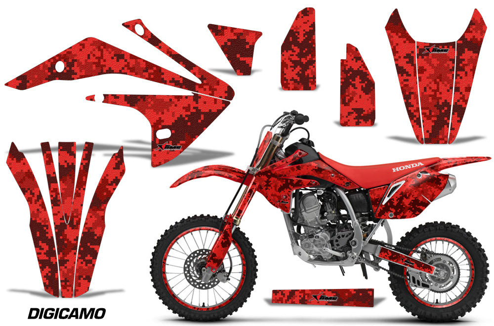 Graphics Kit Decal Sticker Wrap + # Plates For Honda CRF150R 2017-2018 DIGICAMO RED-atv motorcycle utv parts accessories gear helmets jackets gloves pantsAll Terrain Depot