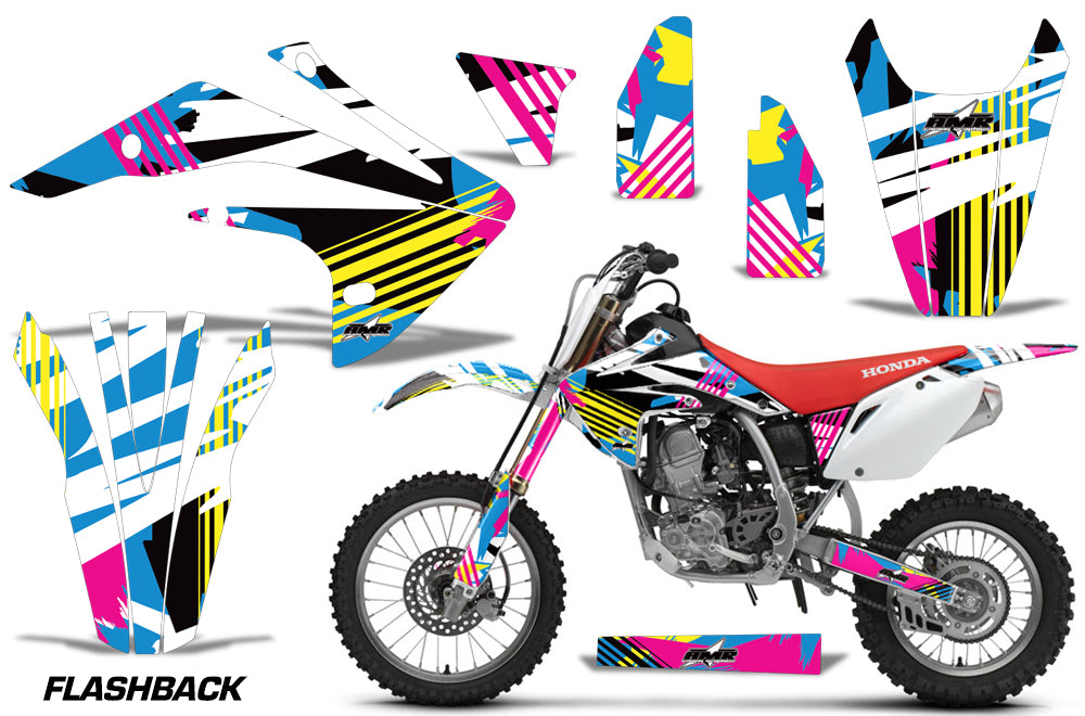 Dirt Bike Graphics Kit Decal Sticker Wrap For Honda CRF150R 2017-2018 FLASHBACK-atv motorcycle utv parts accessories gear helmets jackets gloves pantsAll Terrain Depot