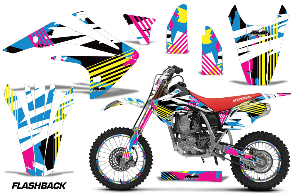Graphics Kit Decal Sticker Wrap + # Plates For Honda CRF150R 2017-2018 FLASHBACK-atv motorcycle utv parts accessories gear helmets jackets gloves pantsAll Terrain Depot