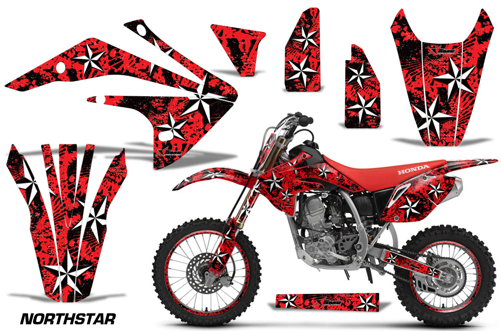 Graphics Kit Decal Sticker Wrap + # Plates For Honda CRF150R 2017-2018 NORTHSTAR RED-atv motorcycle utv parts accessories gear helmets jackets gloves pantsAll Terrain Depot