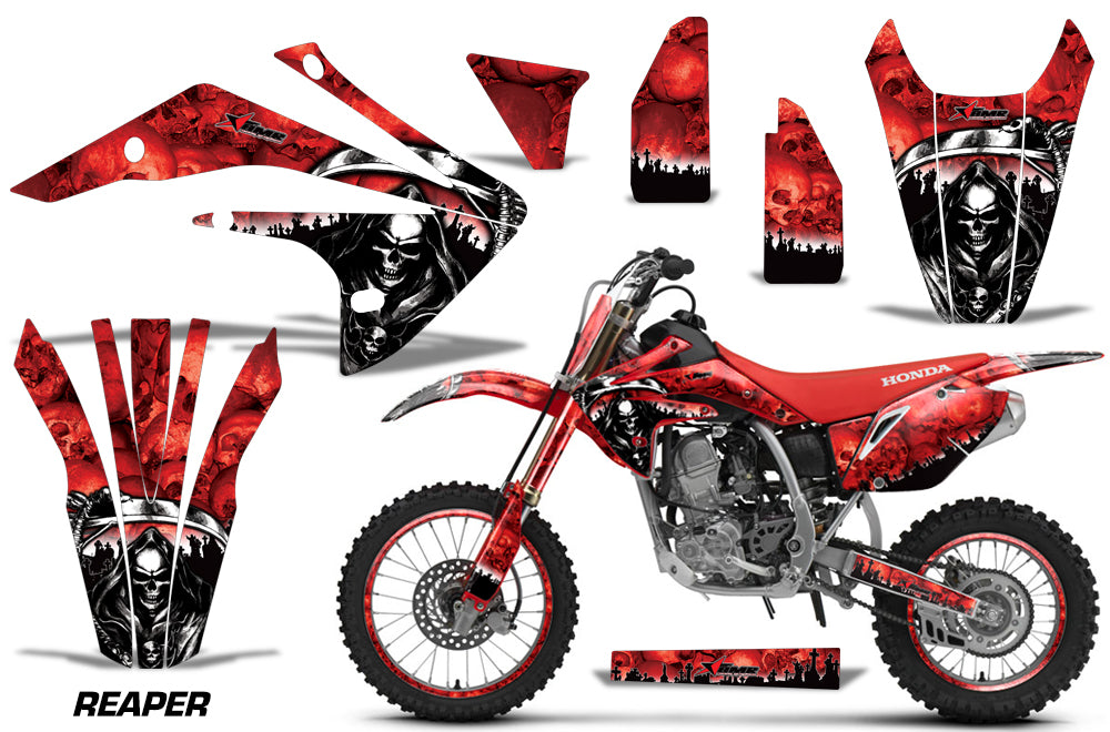 Graphics Kit Decal Sticker Wrap + # Plates For Honda CRF150R 2017-2018 REAPER RED-atv motorcycle utv parts accessories gear helmets jackets gloves pantsAll Terrain Depot