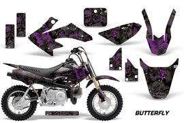Dirt Bike Graphics Kit Decal Wrap For Honda CRF50 CRF 50 2004-2013 BUTTERFLIES PURPLE BLACK-atv motorcycle utv parts accessories gear helmets jackets gloves pantsAll Terrain Depot
