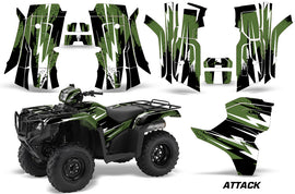 ATV Decal Graphic Kit Quad Wrap For Honda Foreman 500 2015-2018 ATTACK GREEN-atv motorcycle utv parts accessories gear helmets jackets gloves pantsAll Terrain Depot
