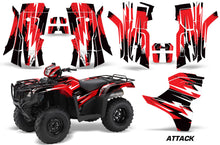 Load image into Gallery viewer, ATV Decal Graphic Kit Quad Wrap For Honda Foreman 500 2015-2018 ATTACK RED-atv motorcycle utv parts accessories gear helmets jackets gloves pantsAll Terrain Depot