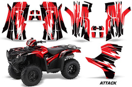 ATV Decal Graphic Kit Quad Wrap For Honda Foreman 500 2015-2018 ATTACK RED-atv motorcycle utv parts accessories gear helmets jackets gloves pantsAll Terrain Depot