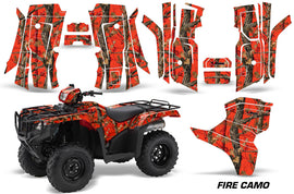 ATV Decal Graphic Kit Quad Wrap For Honda Foreman 500 2015-2018 FIRE CAMO-atv motorcycle utv parts accessories gear helmets jackets gloves pantsAll Terrain Depot