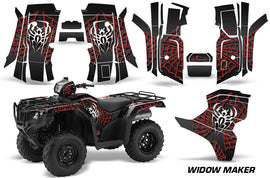 ATV Decal Graphic Kit Quad Wrap For Honda Foreman 500 2015-2018 WIDOW RED BLACK-atv motorcycle utv parts accessories gear helmets jackets gloves pantsAll Terrain Depot