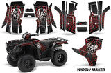 ATV Decal Graphic Kit Quad Wrap For Honda Foreman 500 2015-2018 WIDOW RED BLACK