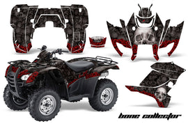 ATV Graphics Kit Decal Sticker Wrap For Honda Rancher AT 2007-2013 BONES BLACK-atv motorcycle utv parts accessories gear helmets jackets gloves pantsAll Terrain Depot
