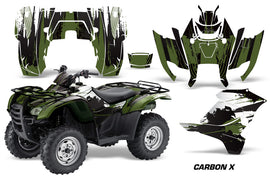 ATV Graphics Kit Decal Sticker Wrap For Honda Rancher AT 2007-2013 CARBONX GREEN-atv motorcycle utv parts accessories gear helmets jackets gloves pantsAll Terrain Depot