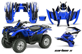 ATV Graphics Kit Decal Sticker Wrap For Honda Rancher AT 2007-2013 CARBONX BLUE-atv motorcycle utv parts accessories gear helmets jackets gloves pantsAll Terrain Depot