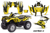 ATV Graphics Kit Decal Sticker Wrap For Honda Rancher AT 2007-2013 CARBONX YELLOW