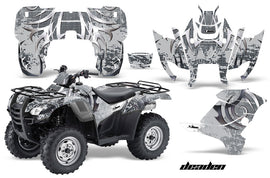 ATV Graphics Kit Decal Sticker Wrap For Honda Rancher AT 2007-2013 DEADEN SILVER-atv motorcycle utv parts accessories gear helmets jackets gloves pantsAll Terrain Depot