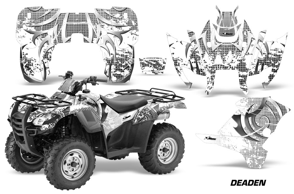ATV Graphics Kit Decal Sticker Wrap For Honda Rancher AT 2007-2013 DEADEN WHITE-atv motorcycle utv parts accessories gear helmets jackets gloves pantsAll Terrain Depot