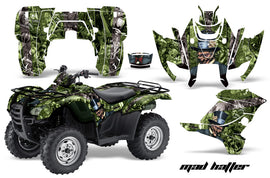 ATV Graphics Kit Decal Sticker Wrap For Honda Rancher AT 2007-2013 HATTER SILVER GREEN-atv motorcycle utv parts accessories gear helmets jackets gloves pantsAll Terrain Depot