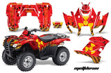 ATV Graphics Kit Decal Sticker Wrap For Honda Rancher AT 2007-2013 MELTDOWN RED YELLOW
