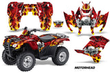 ATV Graphics Kit Decal Sticker Wrap For Honda Rancher AT 2007-2013 MOTORHEAD RED