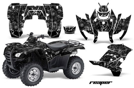 ATV Graphics Kit Decal Sticker Wrap For Honda Rancher AT 2007-2013 REAPER BLACK-atv motorcycle utv parts accessories gear helmets jackets gloves pantsAll Terrain Depot