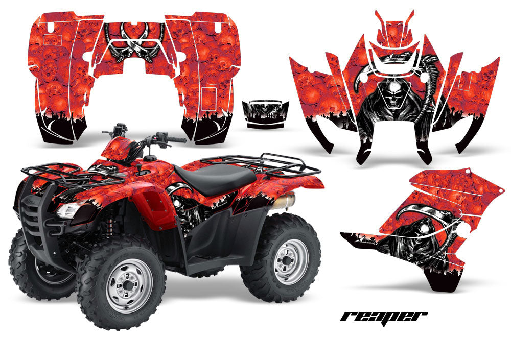 ATV Graphics Kit Decal Sticker Wrap For Honda Rancher AT 2007-2013 REAPER RED-atv motorcycle utv parts accessories gear helmets jackets gloves pantsAll Terrain Depot