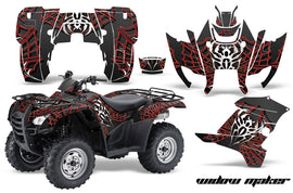 ATV Graphics Kit Decal Sticker Wrap For Honda Rancher AT 2007-2013 WIDOW BLACK RED-atv motorcycle utv parts accessories gear helmets jackets gloves pantsAll Terrain Depot