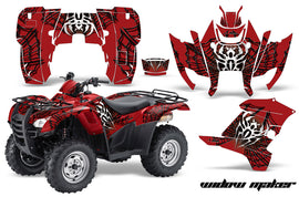 ATV Graphics Kit Decal Sticker Wrap For Honda Rancher AT 2007-2013 WIDOW RED BLACK-atv motorcycle utv parts accessories gear helmets jackets gloves pantsAll Terrain Depot