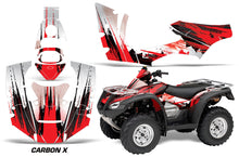 Load image into Gallery viewer, ATV Decal Graphics Kit Quad Wrap For Honda FourTrax Rincon 2006-2018 CARBONX RED-atv motorcycle utv parts accessories gear helmets jackets gloves pantsAll Terrain Depot