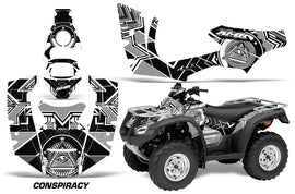 ATV Decal Graphics Kit Quad Wrap For Honda FourTrax Rincon 2006-2018 CONSPIRACY WHITE-atv motorcycle utv parts accessories gear helmets jackets gloves pantsAll Terrain Depot