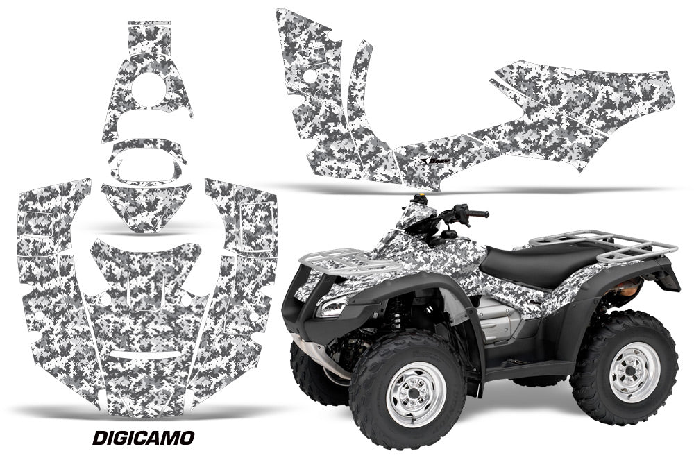 ATV Decal Graphics Kit Quad Wrap For Honda FourTrax Rincon 2006-2018 DIGICAMO WHITE-atv motorcycle utv parts accessories gear helmets jackets gloves pantsAll Terrain Depot