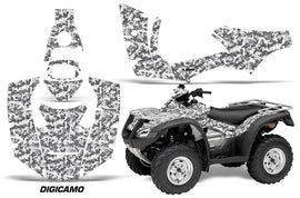 ATV Decal Graphics Kit Quad Wrap For Honda FourTrax Rincon 2006-2018 DIGICAMO WHITE-atv motorcycle utv parts accessories gear helmets jackets gloves pantsAll Terrain Depot