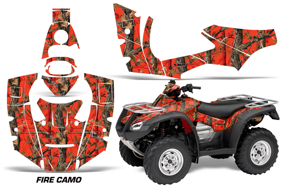 ATV Decal Graphics Kit Quad Wrap For Honda FourTrax Rincon 2006-2018 FIRE CAMO-atv motorcycle utv parts accessories gear helmets jackets gloves pantsAll Terrain Depot