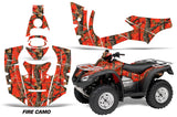 ATV Decal Graphics Kit Quad Wrap For Honda FourTrax Rincon 2006-2018 FIRE CAMO