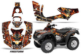 ATV Decal Graphics Kit Quad Wrap For Honda FourTrax Rincon 2006-2018 FIRESTORM BLACK