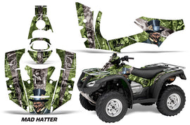 ATV Decal Graphics Kit Quad Wrap For Honda FourTrax Rincon 2006-2018 HATTER SILVER GREEN-atv motorcycle utv parts accessories gear helmets jackets gloves pantsAll Terrain Depot