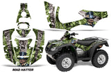 ATV Decal Graphics Kit Quad Wrap For Honda FourTrax Rincon 2006-2018 HATTER SILVER GREEN